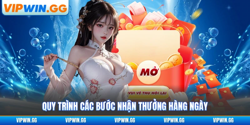 Quy trình các bước nhận thưởng hàng ngày
