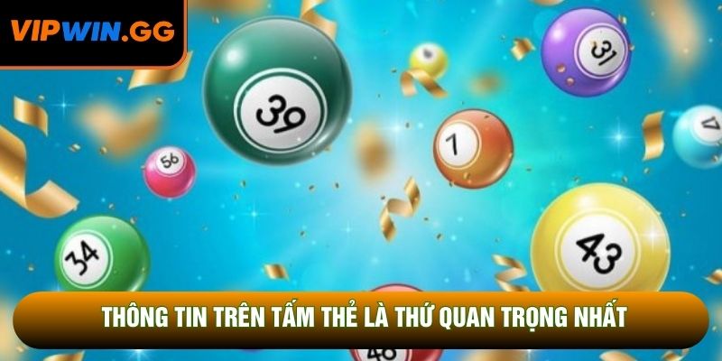 Thông tin trên tấm thẻ là thứ quan trọng nhất